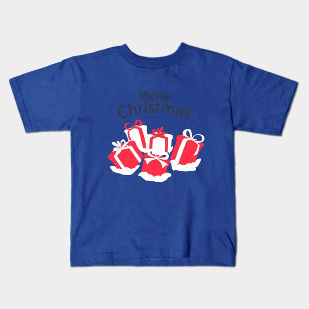 Merry Christmas Gifts Kids T-Shirt by Mako Design 